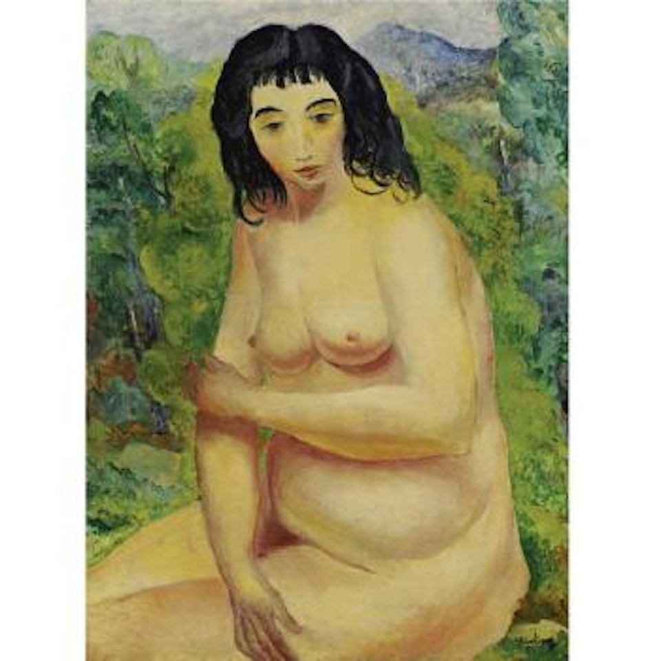 Nu Assis by Moïse Kisling