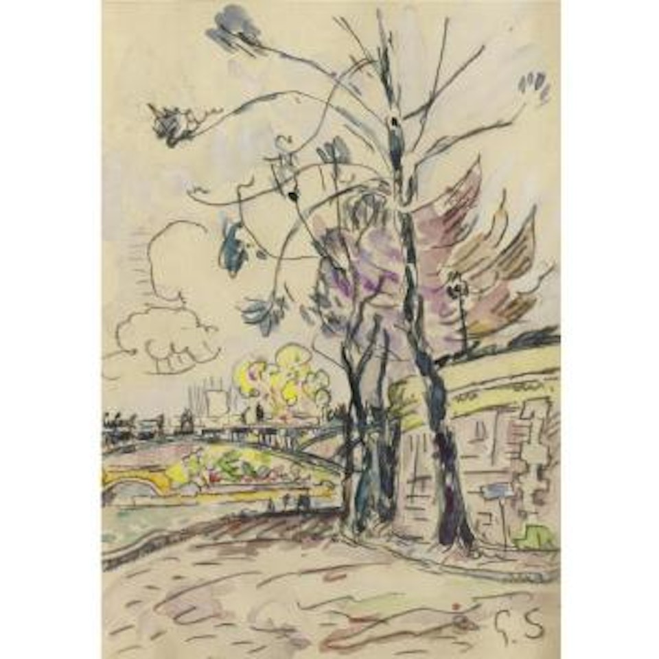 Paris, Le Pont Des Arts Vu De La Berge by Paul Signac