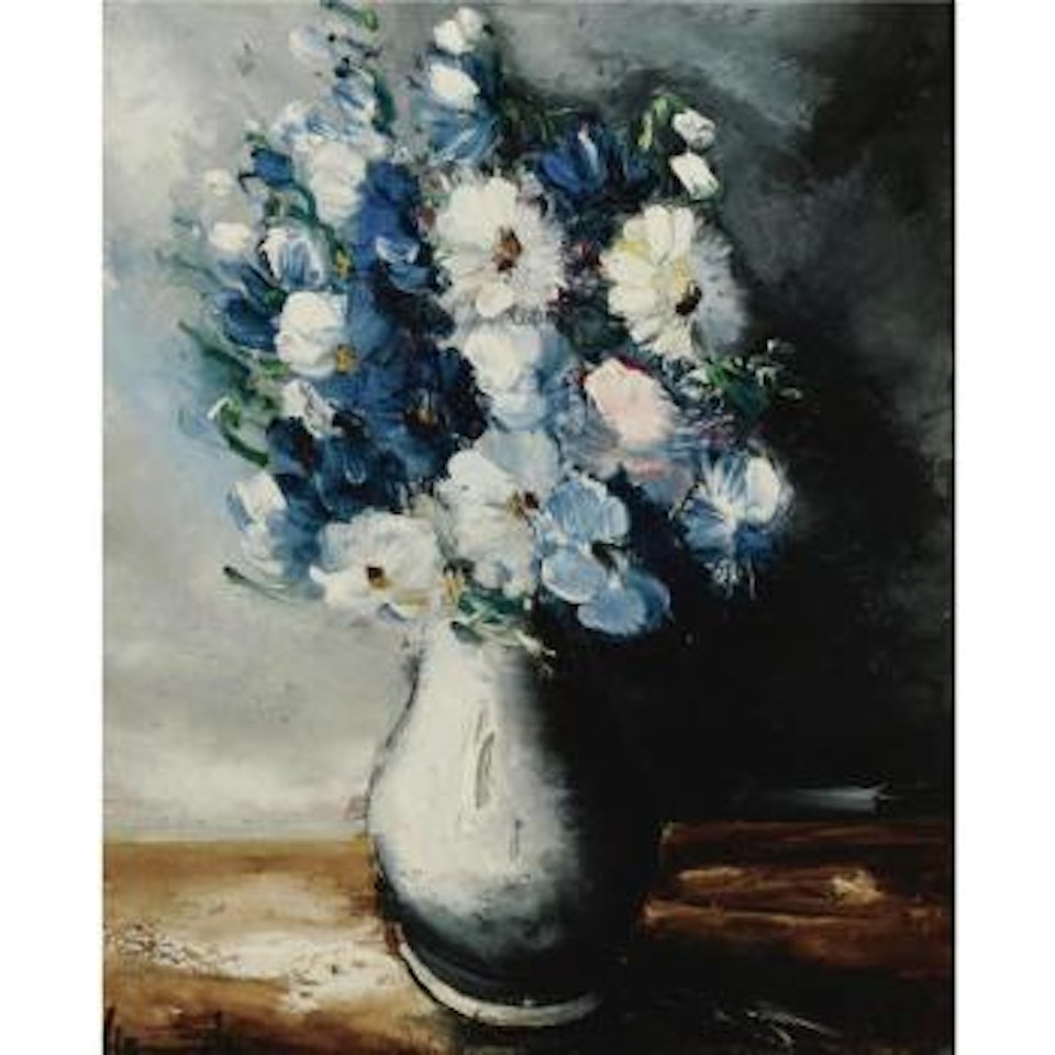 Fleurs Dans Un Vase Blanc by Maurice de Vlaminck
