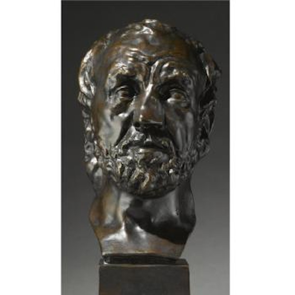 Masque De L'homme Au Nez Cassé Avec Socle by Auguste Rodin