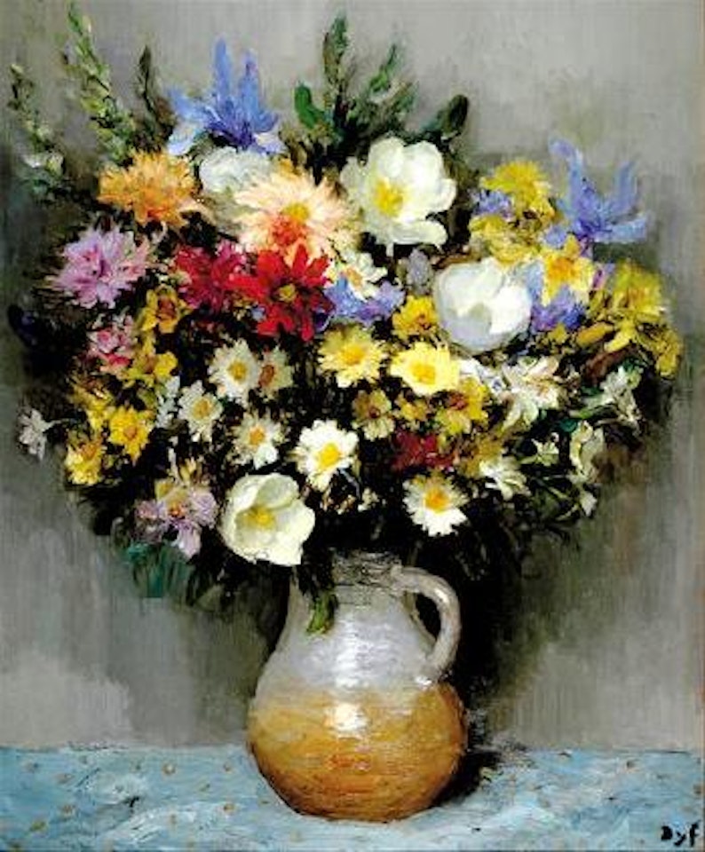 Tulipes, marguerites, iris by Marcel Dyf