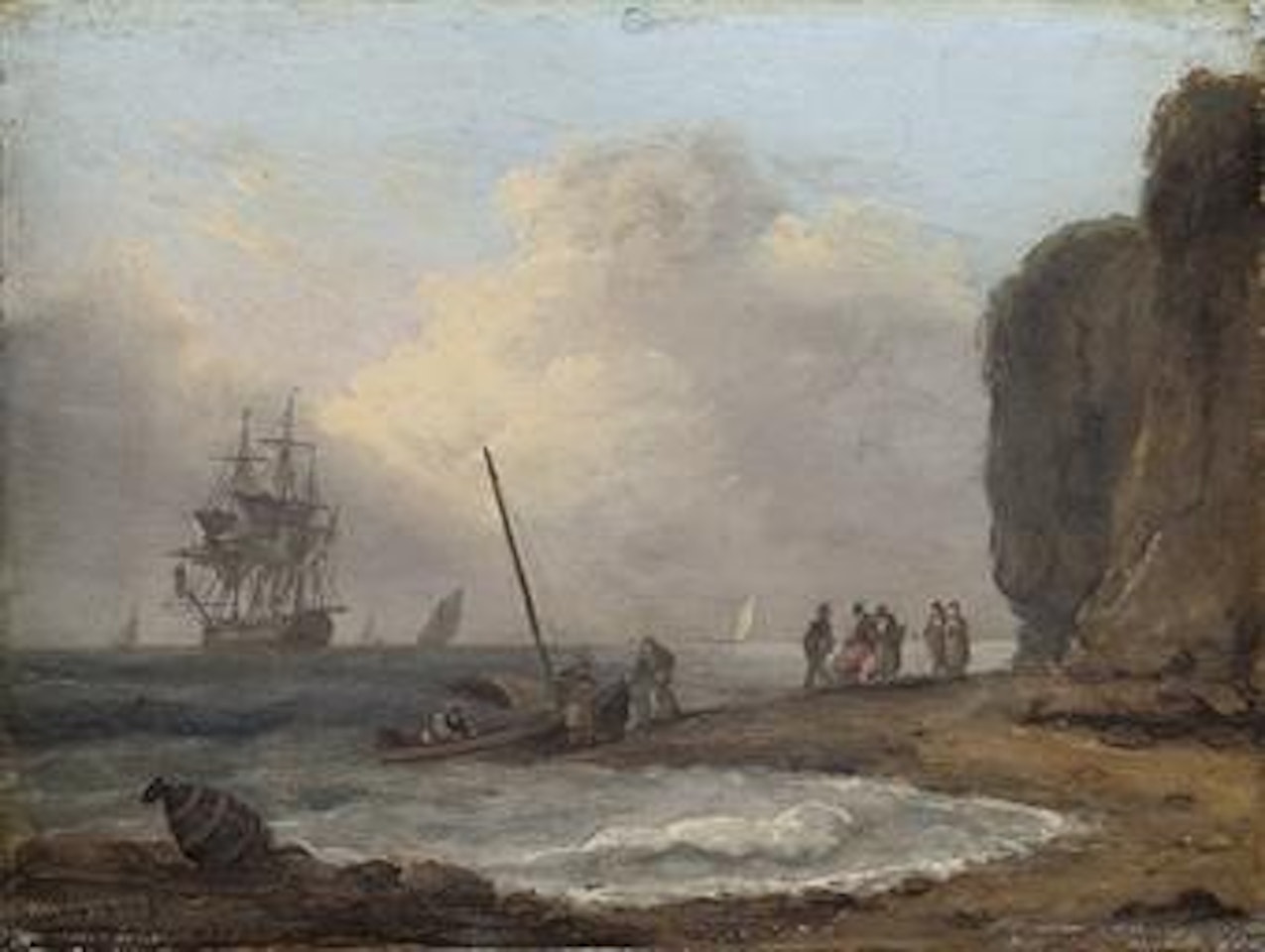 Sorting the catch on the Devonshire coast by Thomas Luny