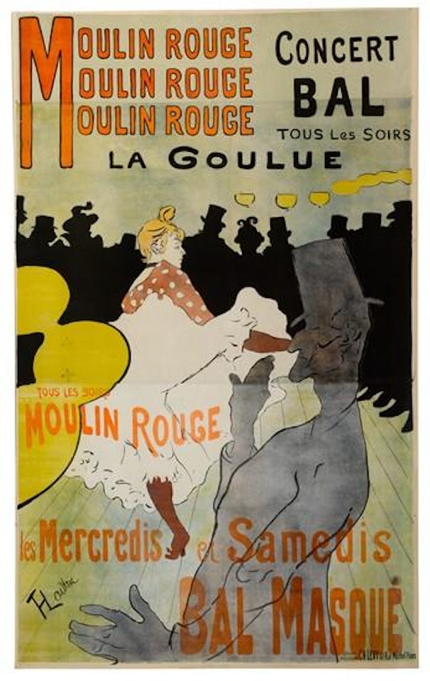 Moulin Rouge/La Goulue by Henri de Toulouse-Lautrec