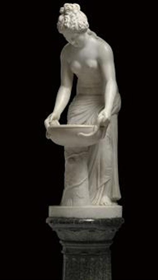 An Italian Marble Figure Entitled 'Reflected Beauty' by Ferdinando Andreini