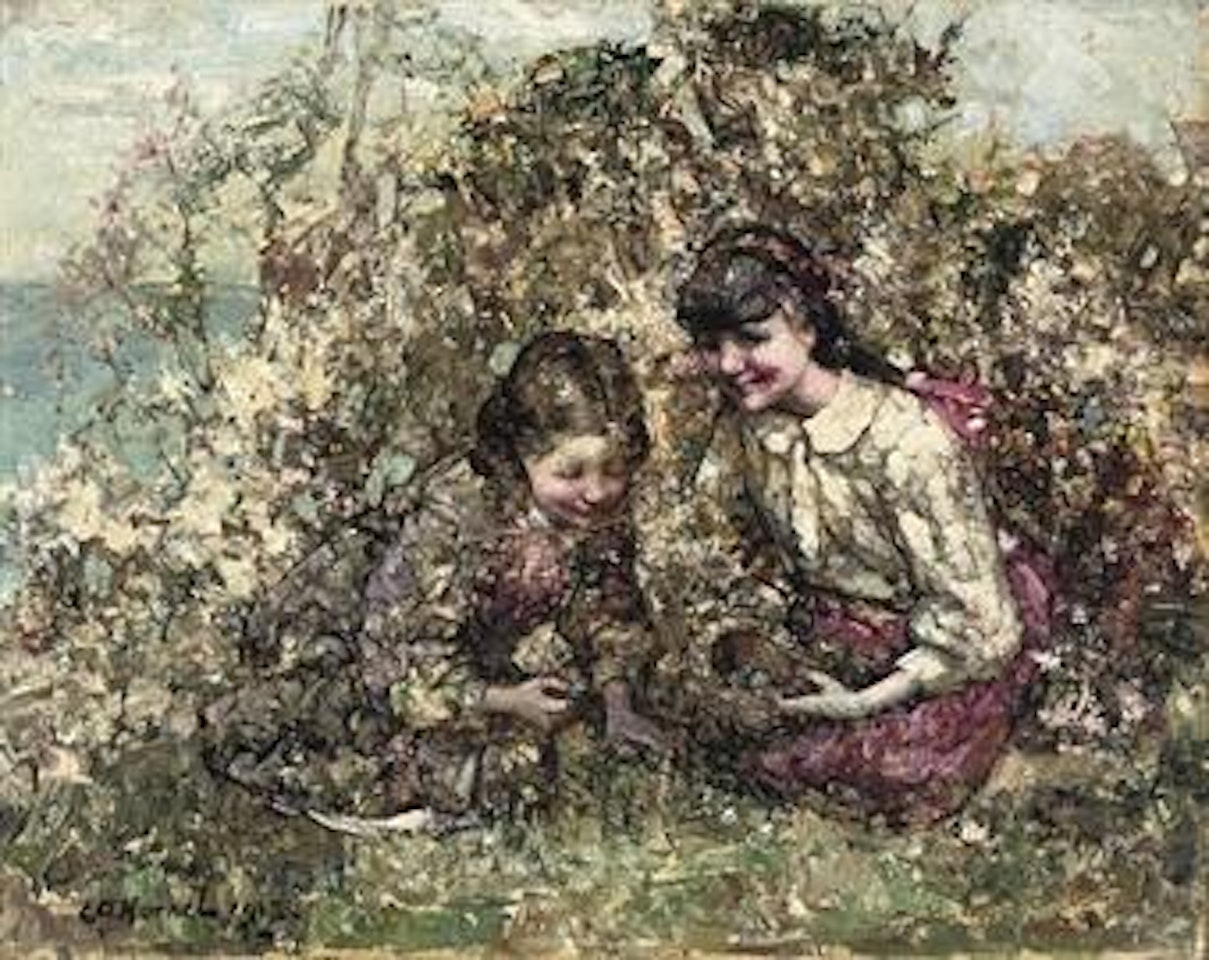 Bird nesting by Edward Atkinson Hornel