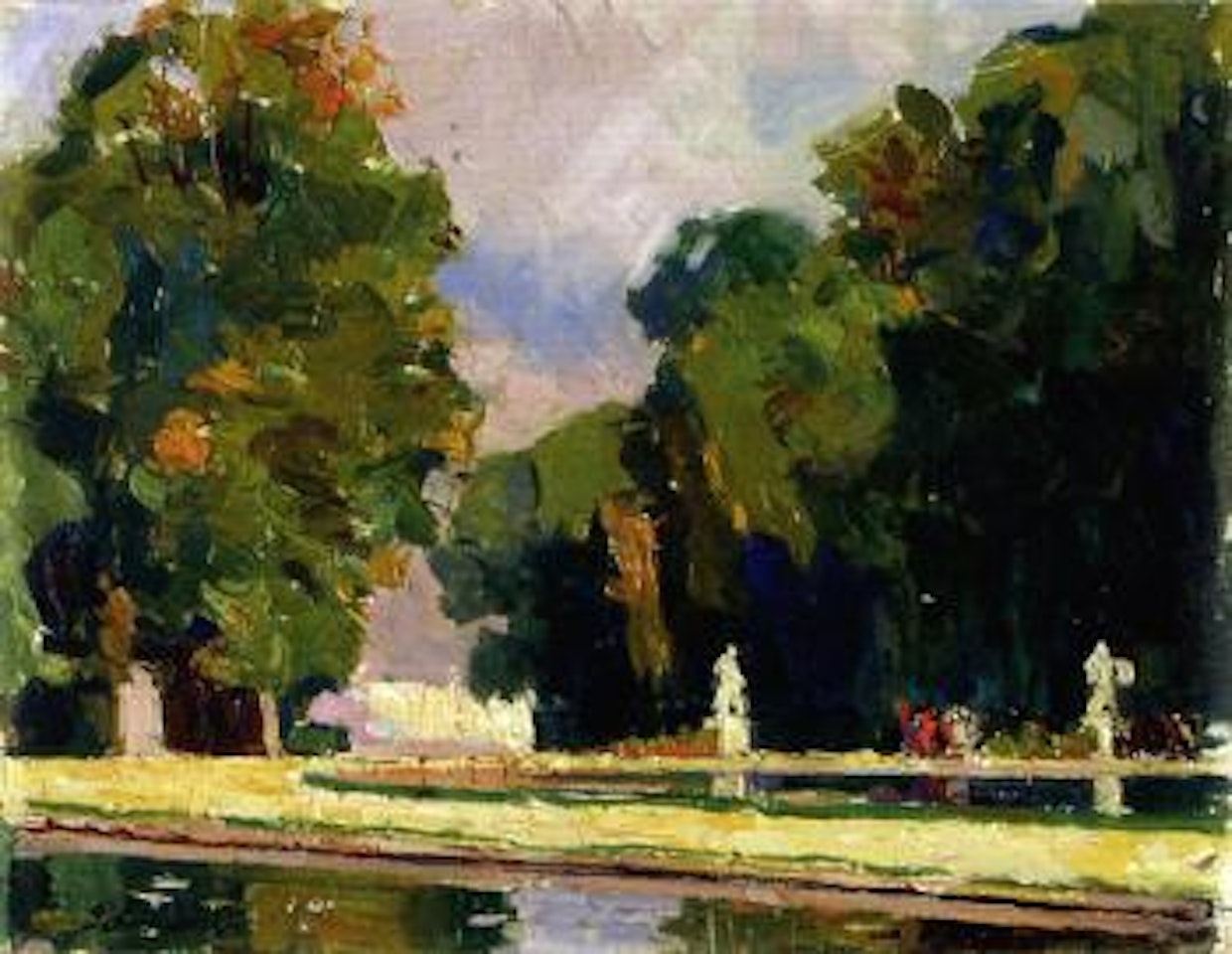 Ansicht eines Pariser Parks by Georgij Aleksandrovic Lapschin