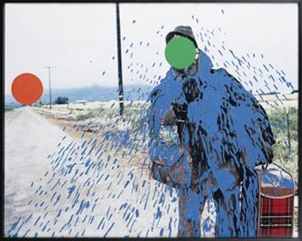 Hitch-hiker (Splattered Blue) by John Baldessari