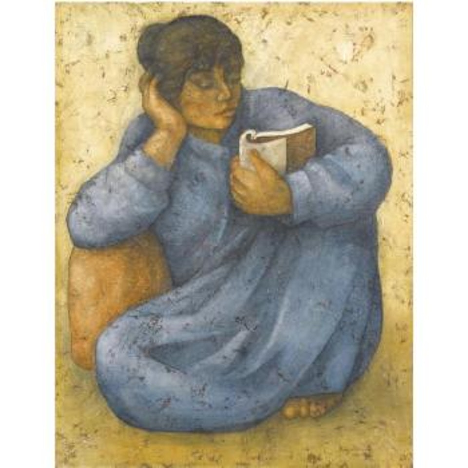 Woman Reading by Louai Kayali
