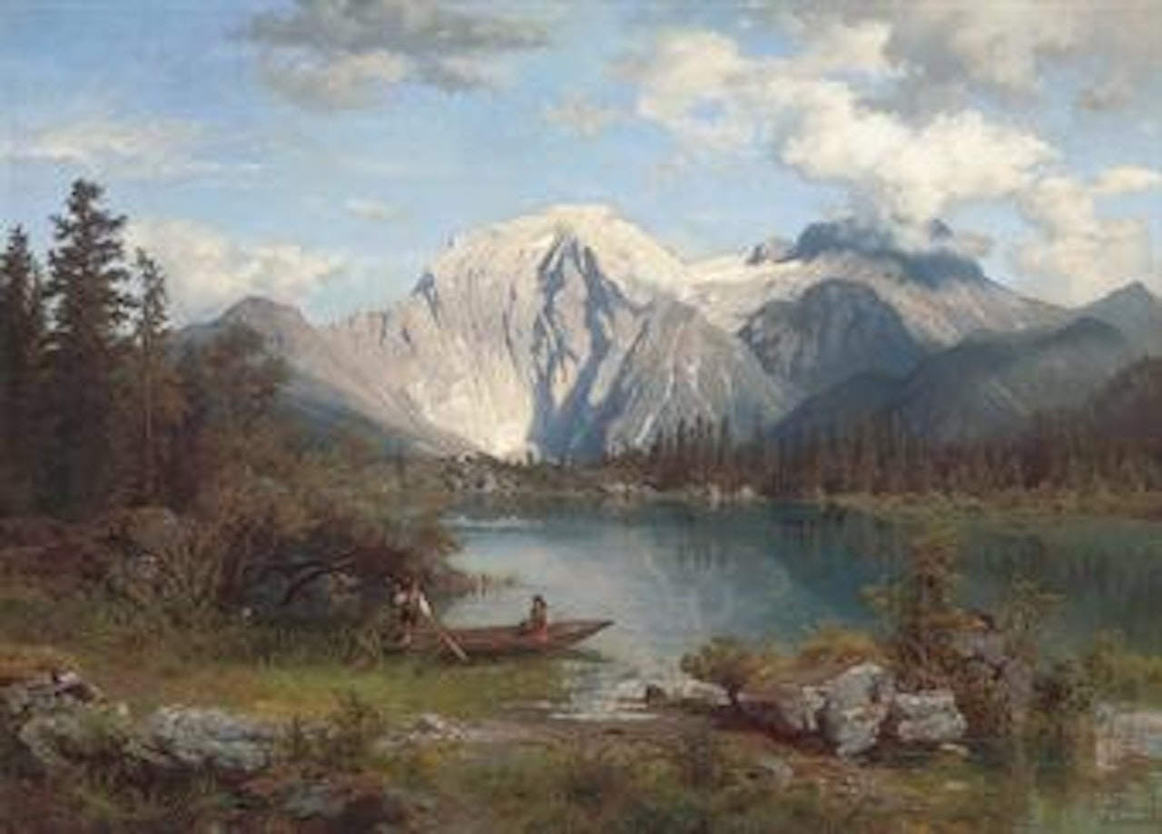 In the shadows of the Alps by August Wilhelm Leu