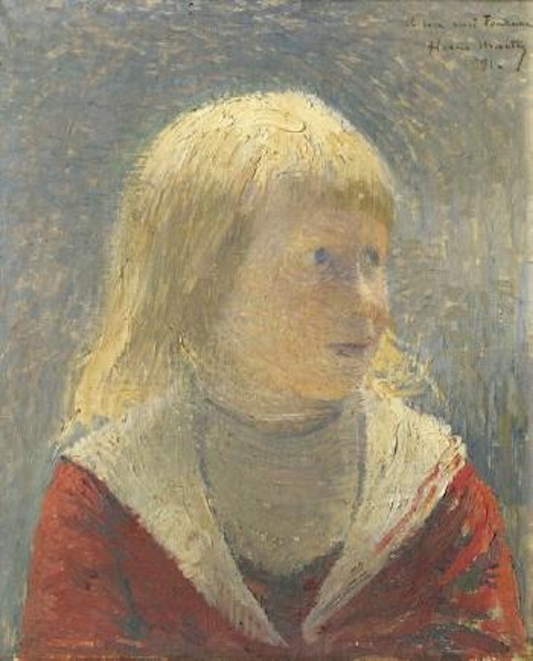 Portrait d'enfant blond by Henri Jean Guillaume Martin