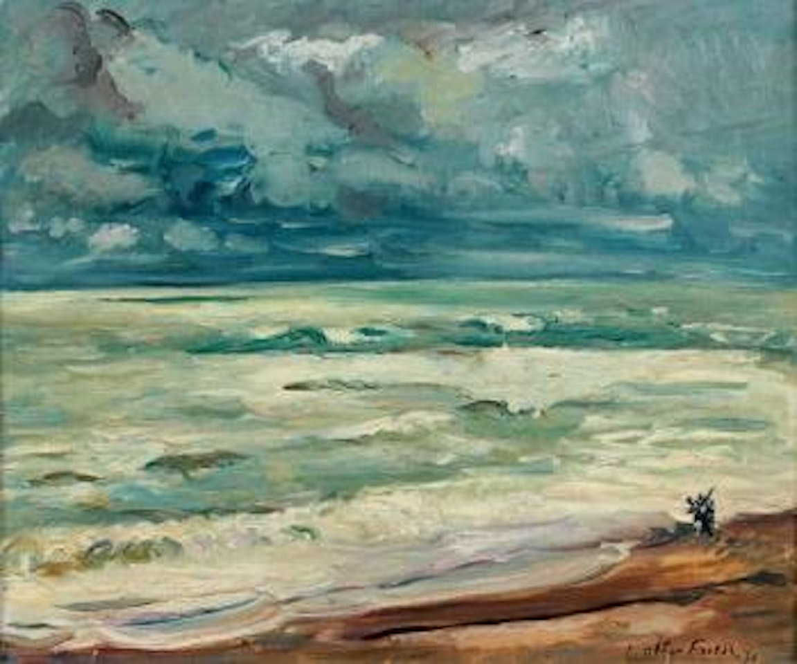 Promeneurs sur la plage, La Mer Normande by Othon Friesz