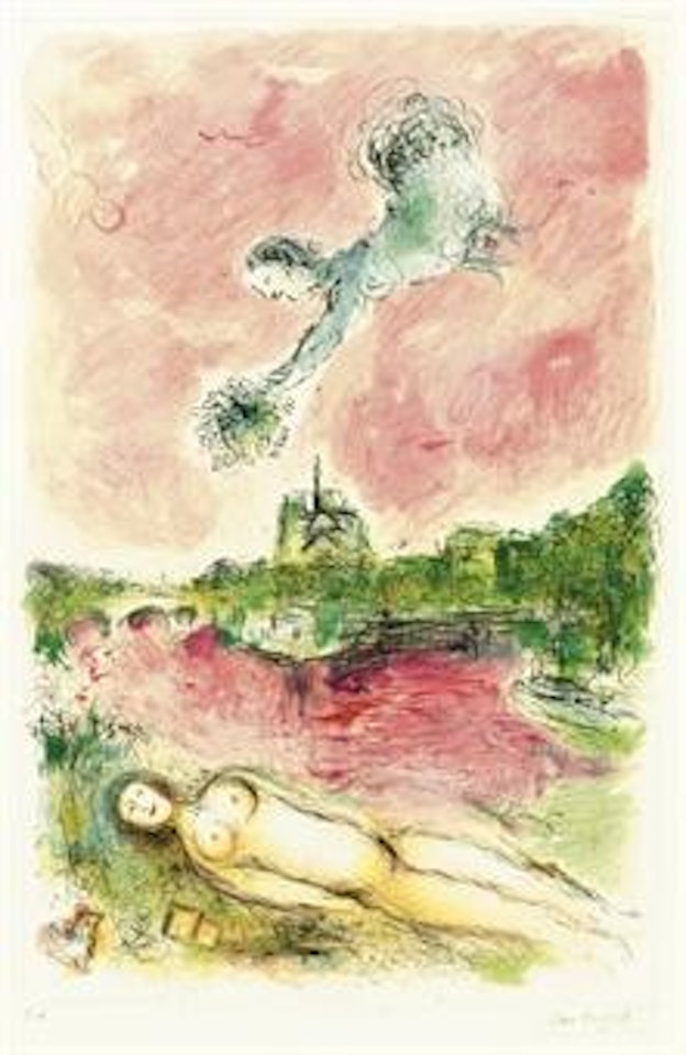 View of Notre-Dame (M. 977) by Marc Chagall