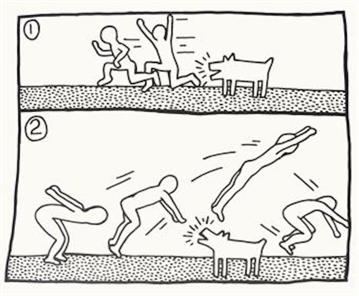 Blueprint Drawings 5 by Keith Haring