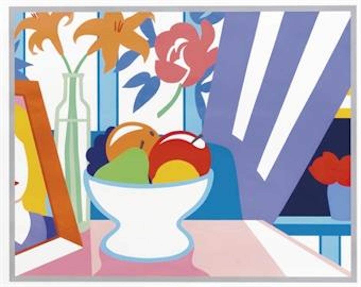 Still Life with Lilies and Mixed Fruit by Tom Wesselmann