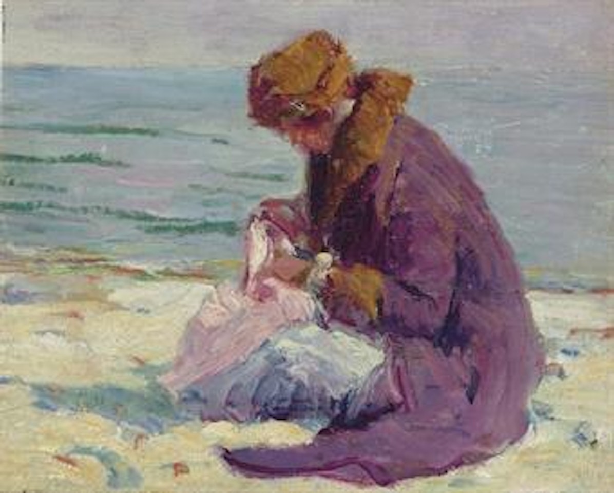 A Chilly Day At The Beach by Edward Henry Potthast