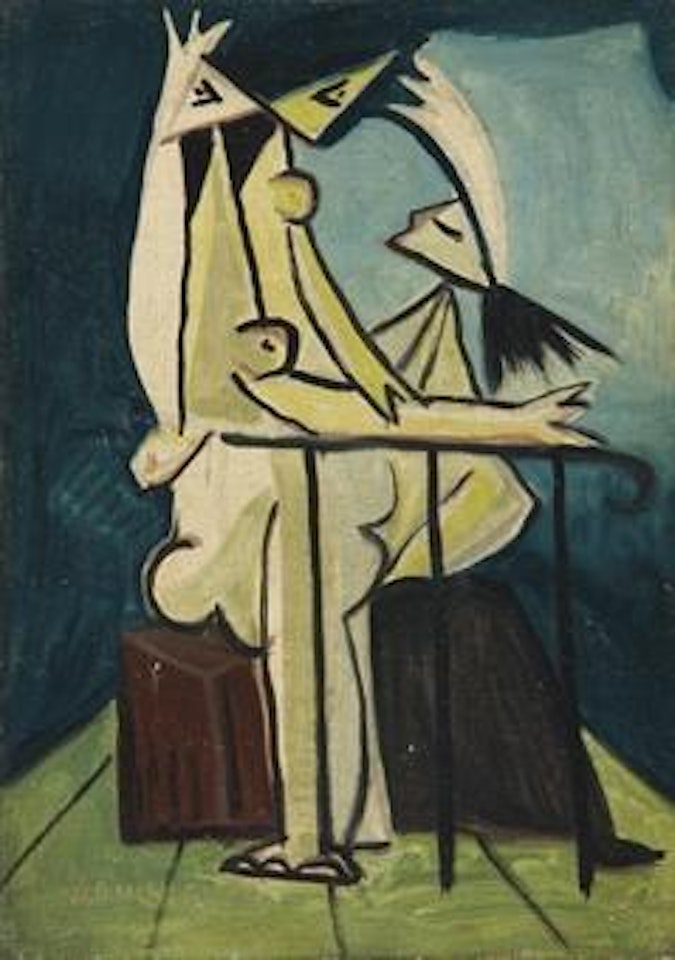 Femmes Au Balcon by Oscar Dominguez
