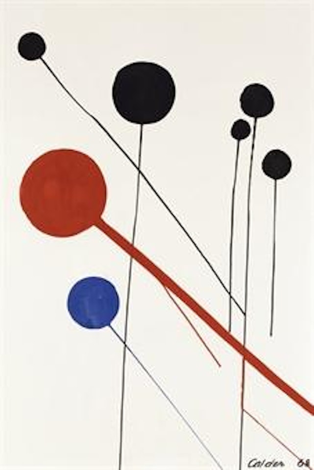 Falling Red and Blue Balloons by Alexander Calder