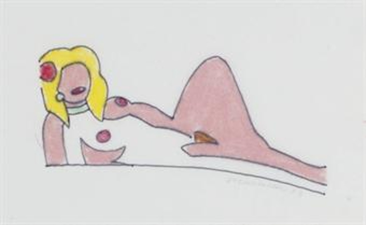 Study for Sunset Nude-Palms and Shrubs by Tom Wesselmann