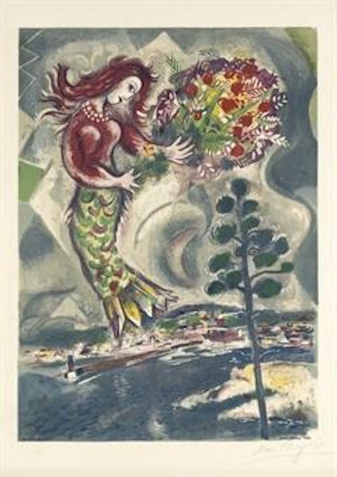Sirène au Pin, from Nice et la Côte d'Azur (C. S. 35) by Marc Chagall by Charles Sorlier