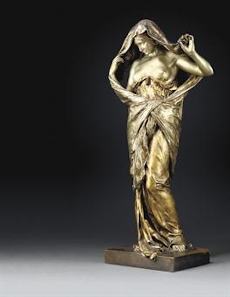 A French Figure Entitled 'La Nature Se Devoilant Devant La Science' by Louis-Ernest Barrias