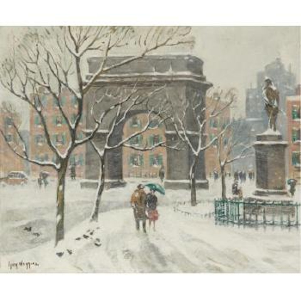 Christmas Eve, Washington Square by Guy Carleton Wiggins