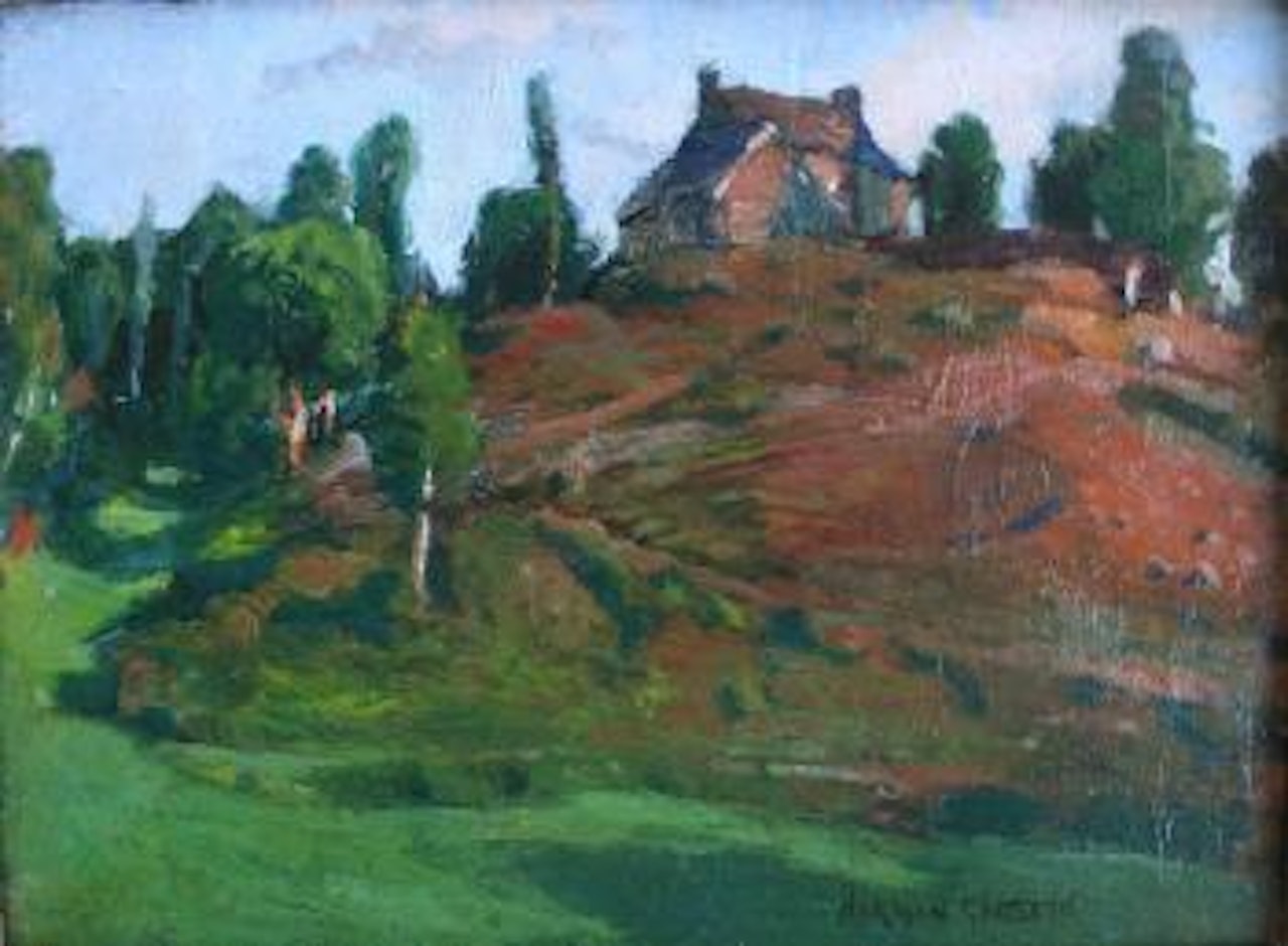House on a hill by Norman Garstin