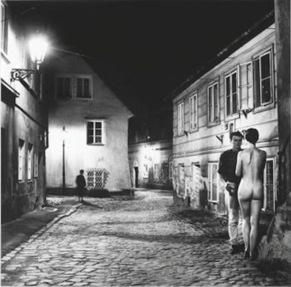 At The New World, Prague by Helmut Newton