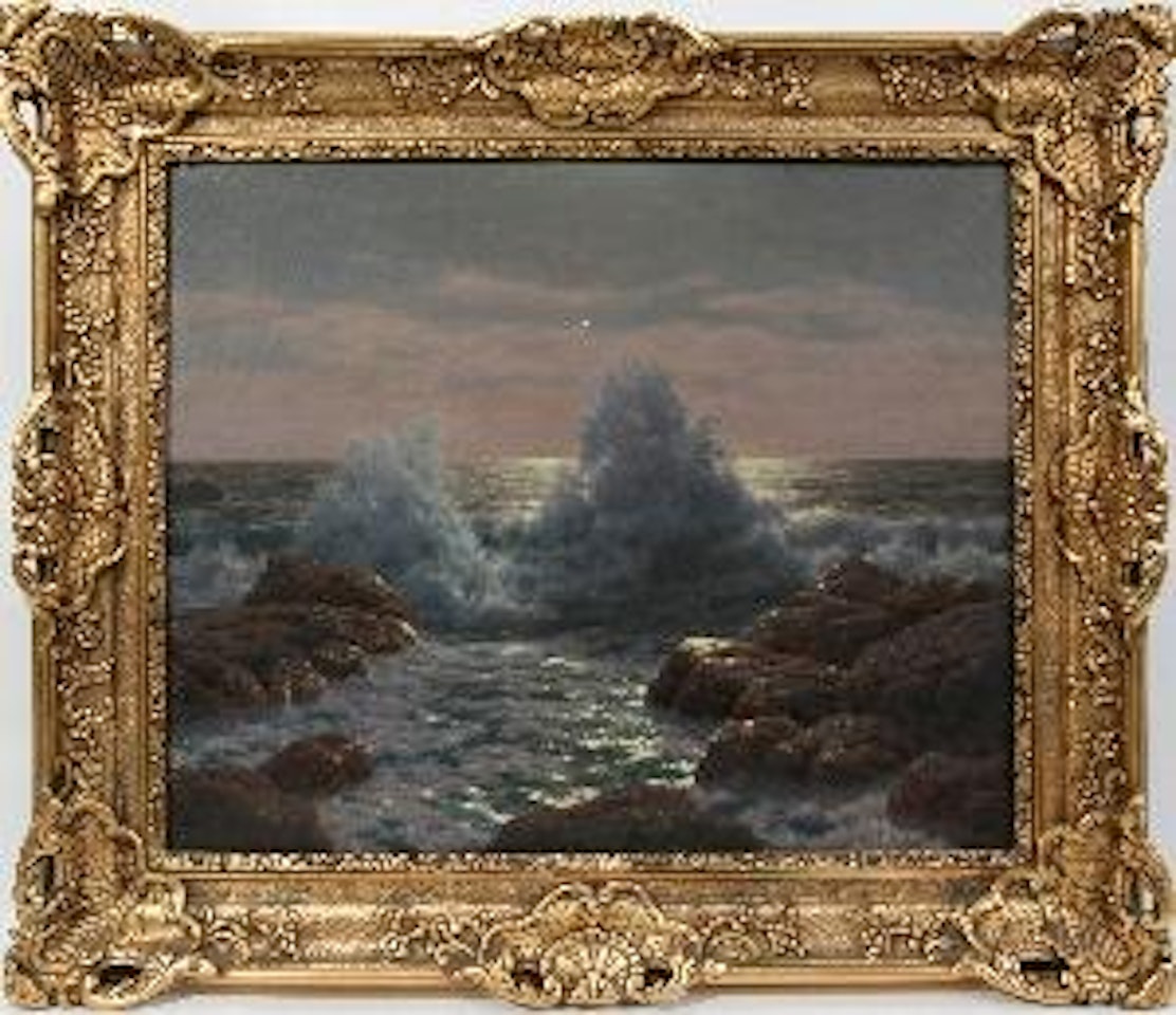 Moonlit coastline by Ivan Fedorovich Choultse