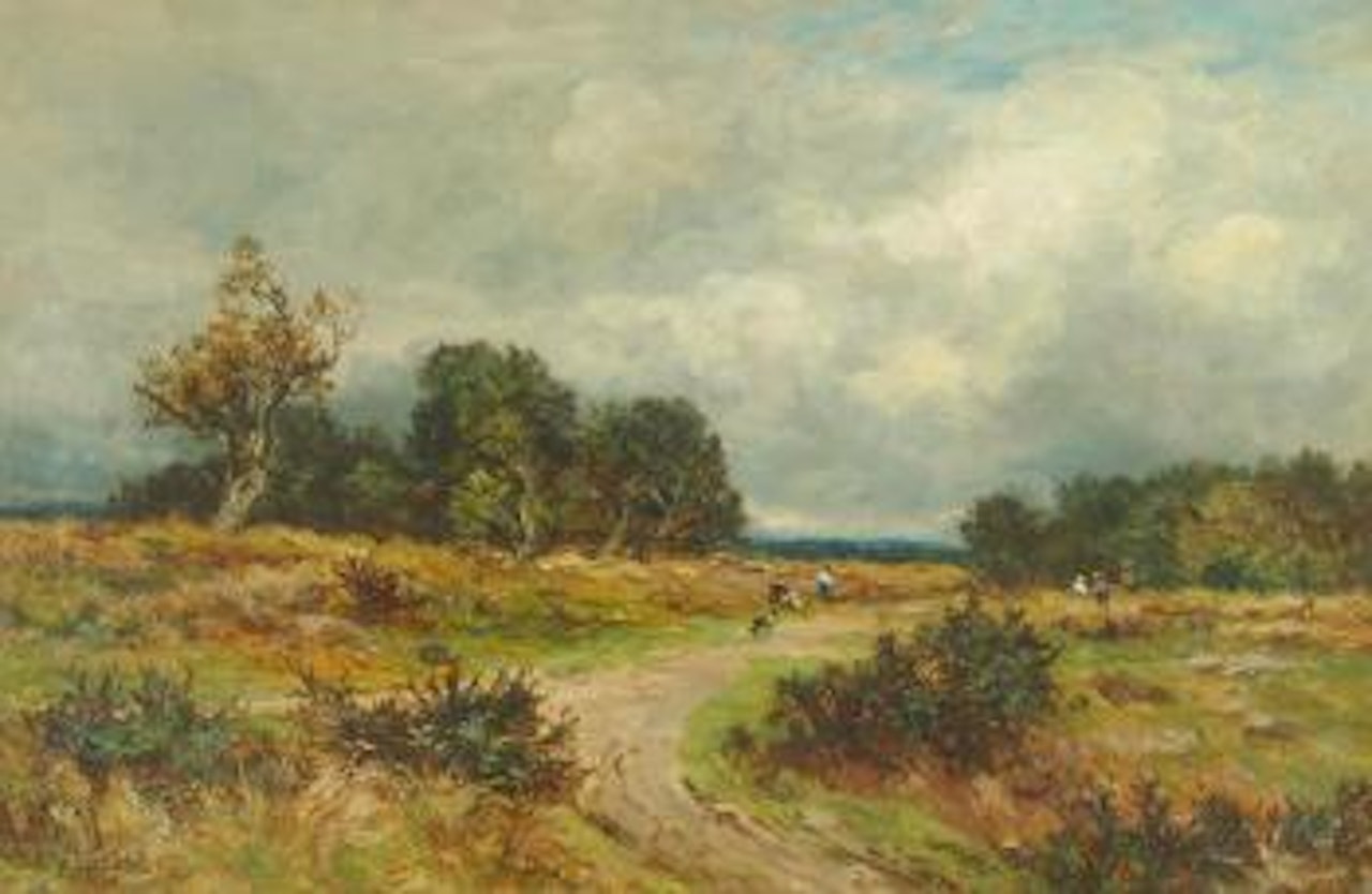 On the Surrey Downs by Benjamin Williams Leader