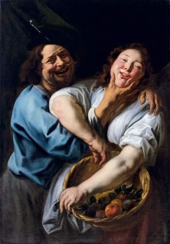Les marchands de fruits ou Autoportrait avec une marchande de fruits by Jacob Jordaens