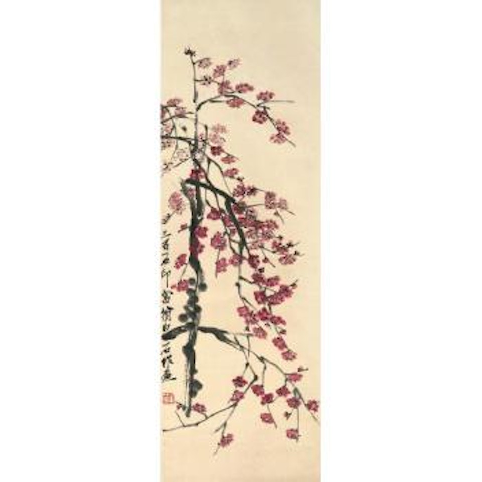 Red Plum Blossoms by Qi Baishi