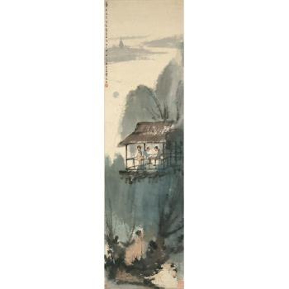 Playing Chess by Fu Baoshi