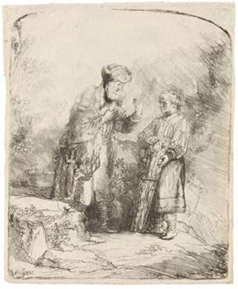 Abraham and Isaac (B., Holl. 34; H. 214) by Attributed to Rembrandt Harmensz van Rijn