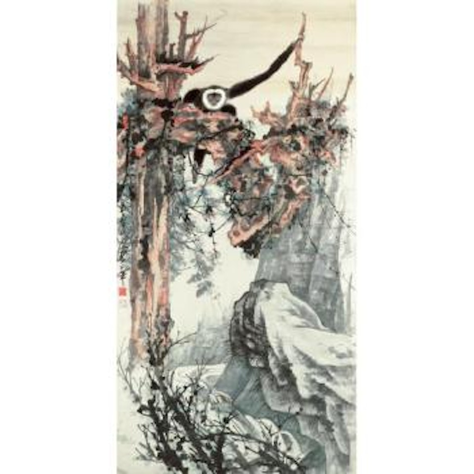The Leaping Ape by Zhang Daqian