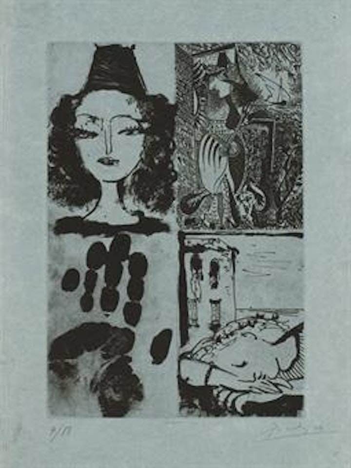 Quatre Sujets pour La Barre d'Appui (B. 295a; Ba. 607b; cf. C. books 26) by Pablo Picasso