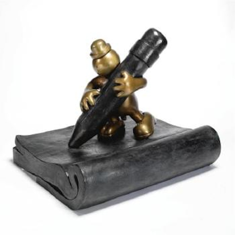 Man With Pencil And Book by Tom Otterness