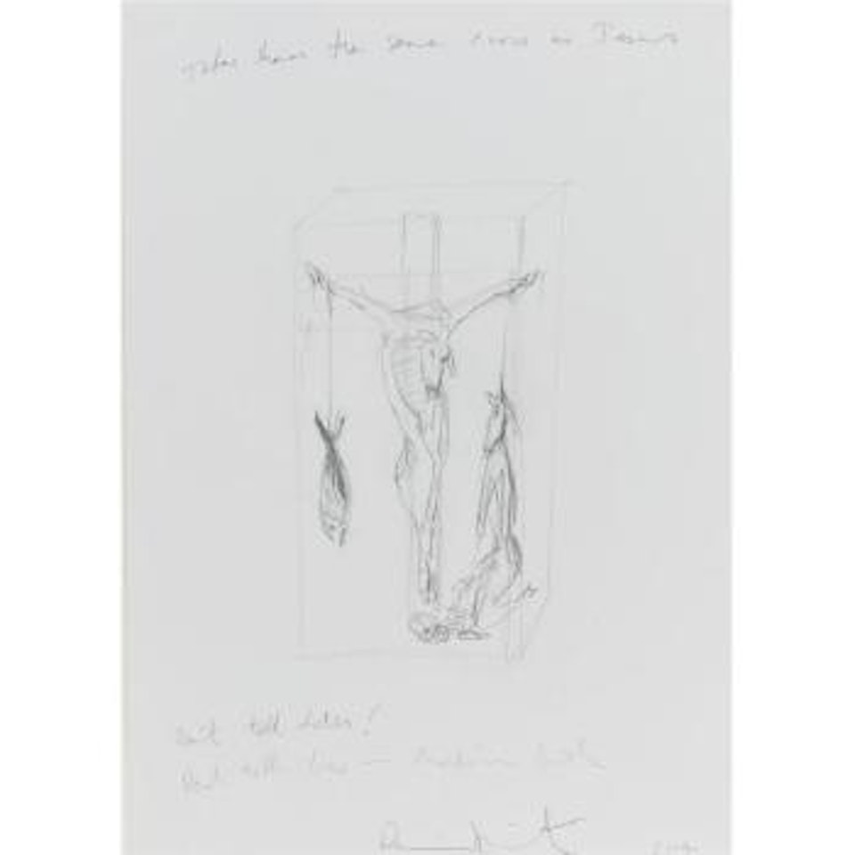 Judas Shares The Same Cross As Jesus by Damien Hirst