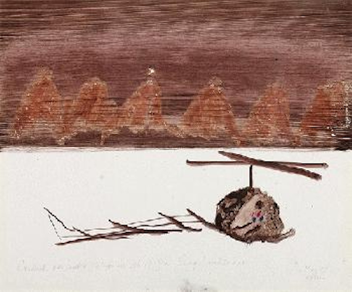 Crashed helicopter by Sidney Nolan