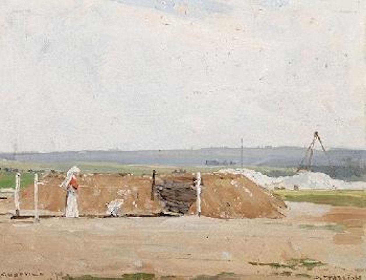 Sistes take cover, Abbeville by Arthur Ernest Streeton