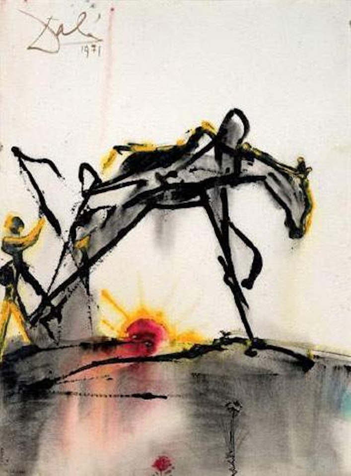 Cheval de labeur, illustration pour Les chevaux daliniens by Salvador Dali