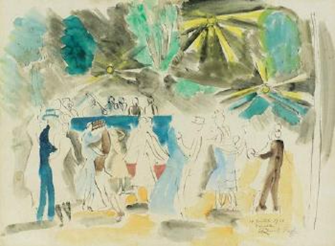 Bal du 14 Juillet a Vence by Raoul Dufy