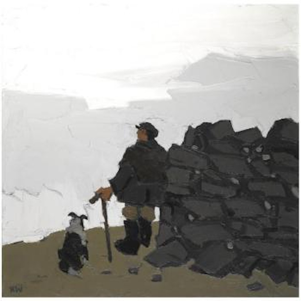 Farmer & Sheepdog, No.2 by Kyffin Williams