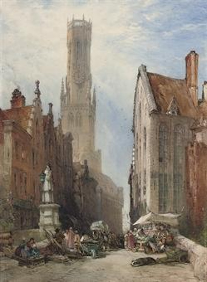 The Belfry, Bruges by William Callow