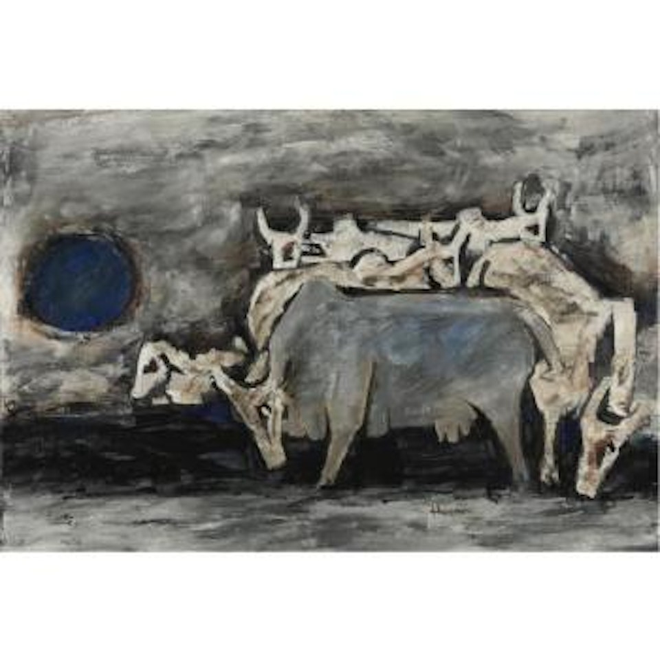 Cows by M.F. Husain