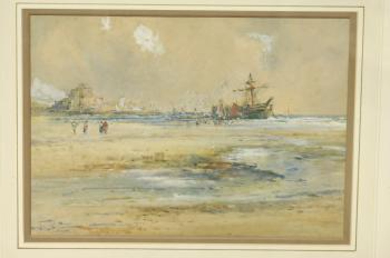Calais Beach with Fort Rouge in the distance by Thomas Bush Hardy