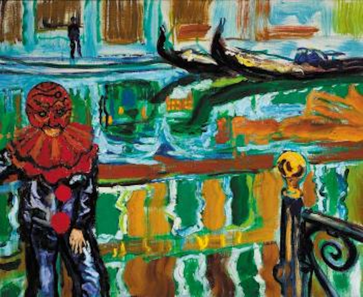 The Masked Harlequin, Venice by John Bratby