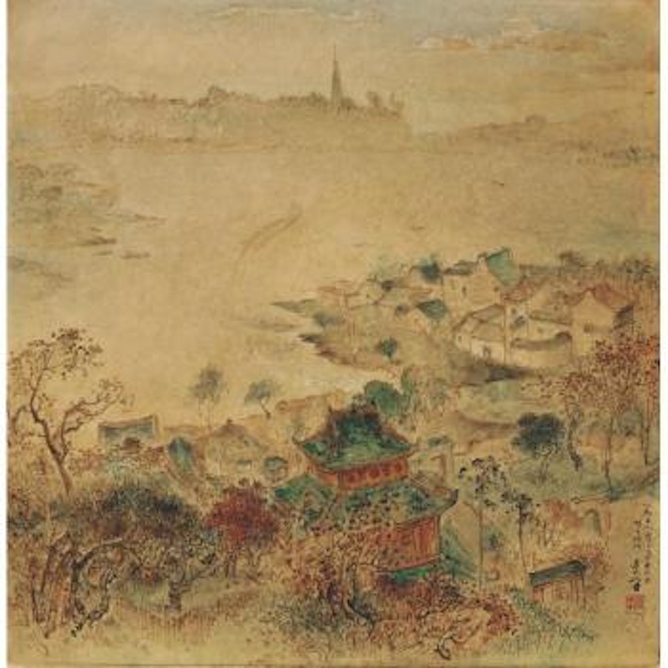 Hangzhou Landscape by Lee Man Fong