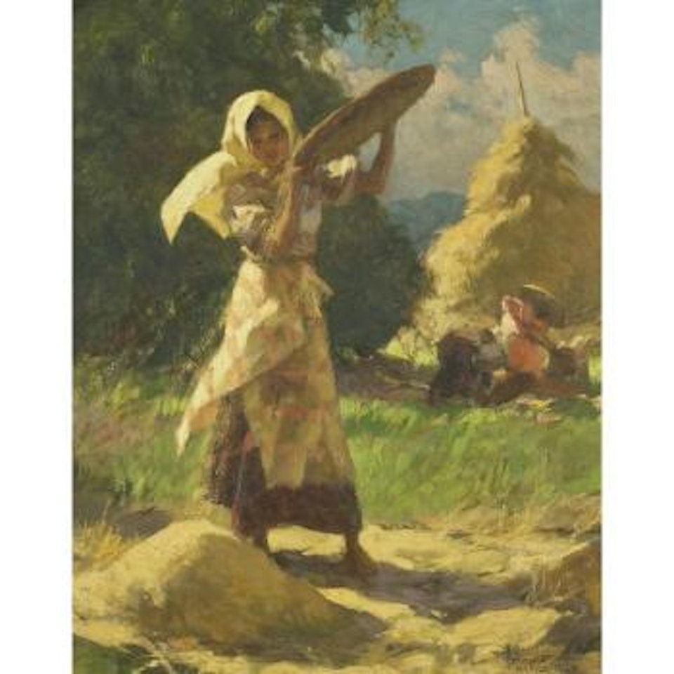 Winnowing Rice by Fernando Amorsolo