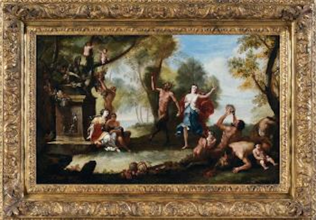Bacchanale avec offrande au Dieu Pan by Filippo Lauri