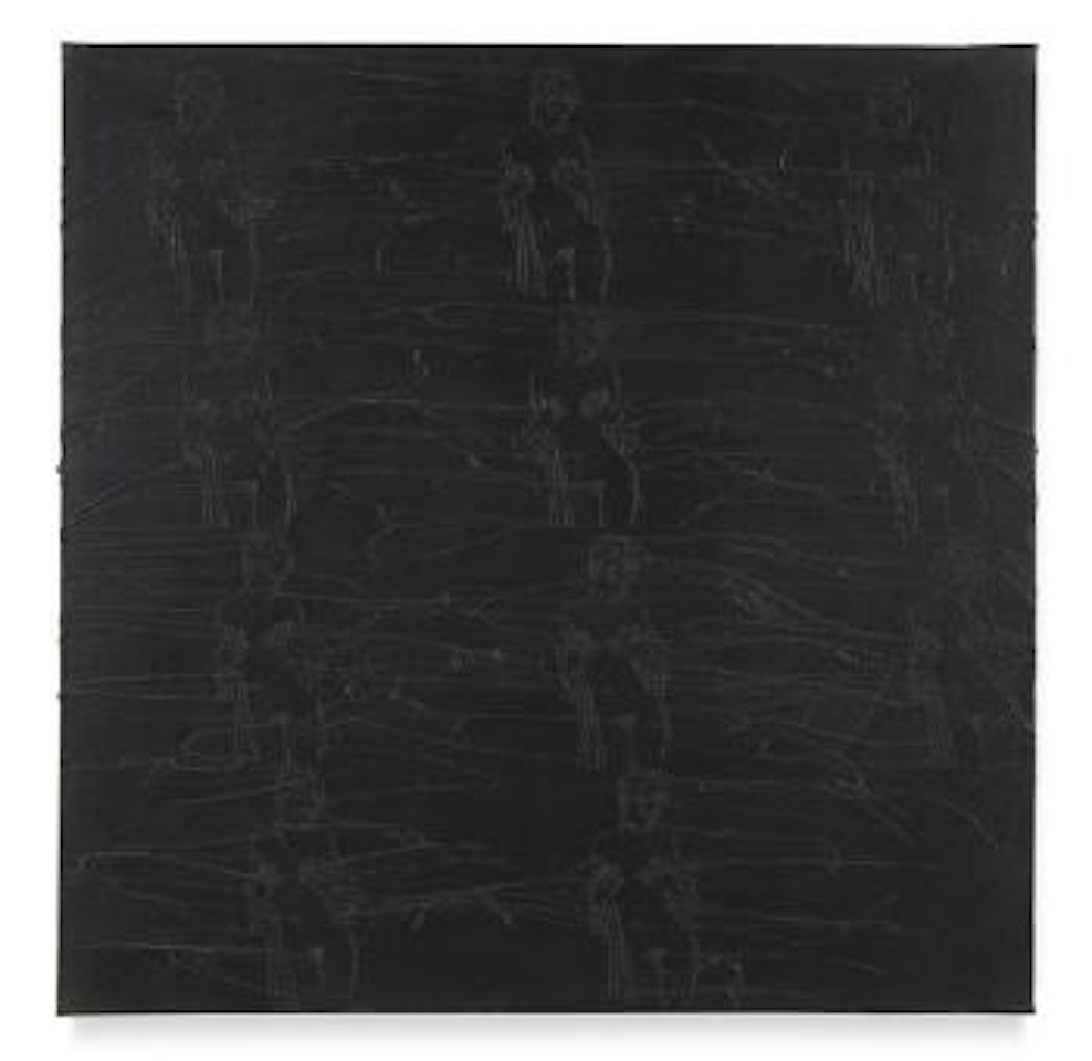 3 Diagonales Noires (3 Black Diagonals) by Ghada Amer